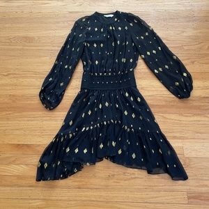 ALC black and gold dress